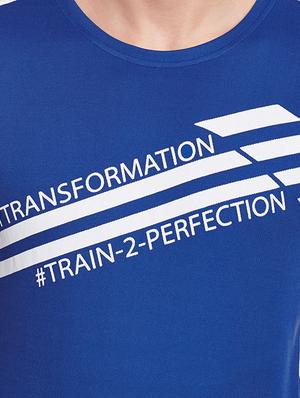 blue polyester chest print t-shirt - 13722005 - Standard Image - 4