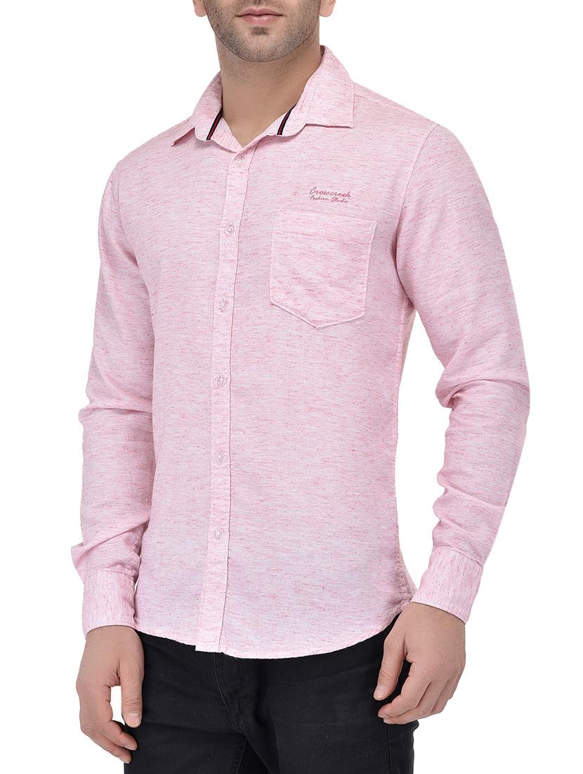 pink cotton casual shirt - 13733541 - Zoom Image - 2