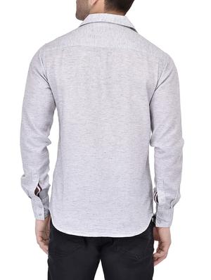 white cotton casual shirt - 13733542 - Standard Image - 3