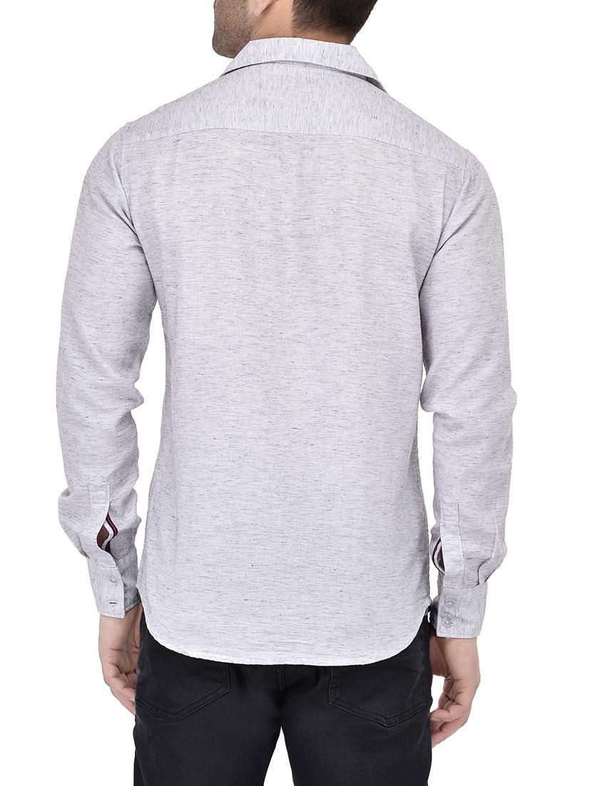 white cotton casual shirt - 13733542 - Zoom Image - 3