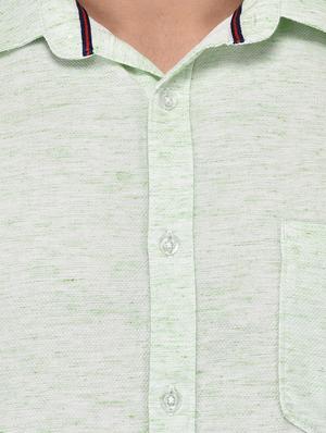 green cotton casual shirt - 13733544 - Standard Image - 4