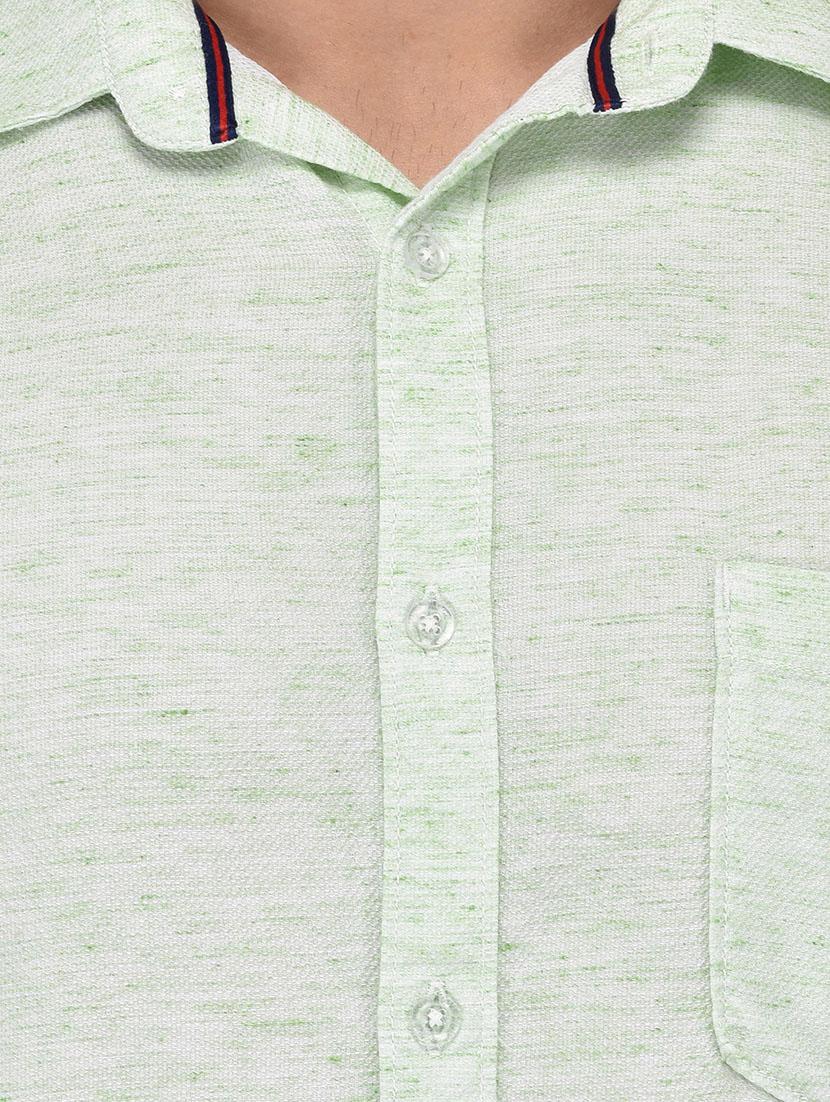 green cotton casual shirt - 13733544 - Zoom Image - 4