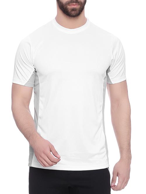 white and grey polyester t-shirt - 13733607 - Standard Image - 1