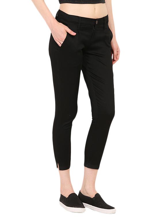 black cotton chinos trouser - 13733741 - Zoom Image - 2