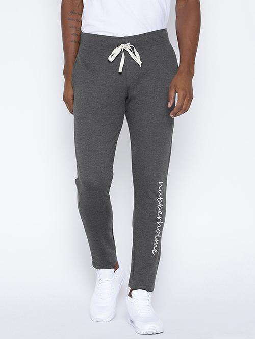 grey cotton joggers track pant - 13734541 - Standard Image - 1