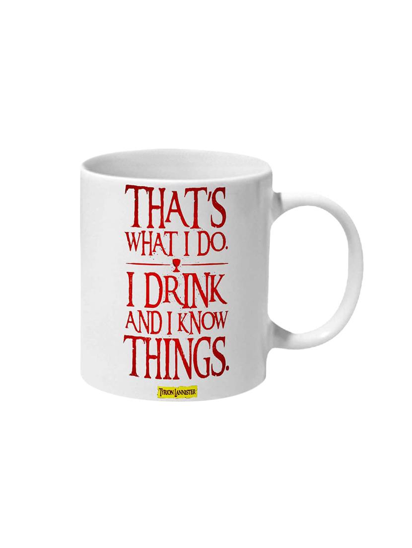 mooch wale i drink and i know things tyrion game of thrones ceramic mug - 13737972 - Zoom Image - 1