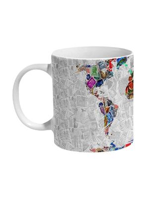mooch wale world map of stamps ceramic mug - 13738043 - Standard Image - 2