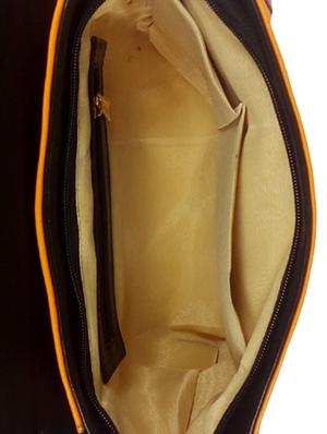 Yellow leatherette regular handbag - 13740460 - Standard Image - 3