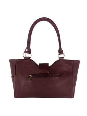 brown leatherette regular handbag - 13740477 - Standard Image - 2
