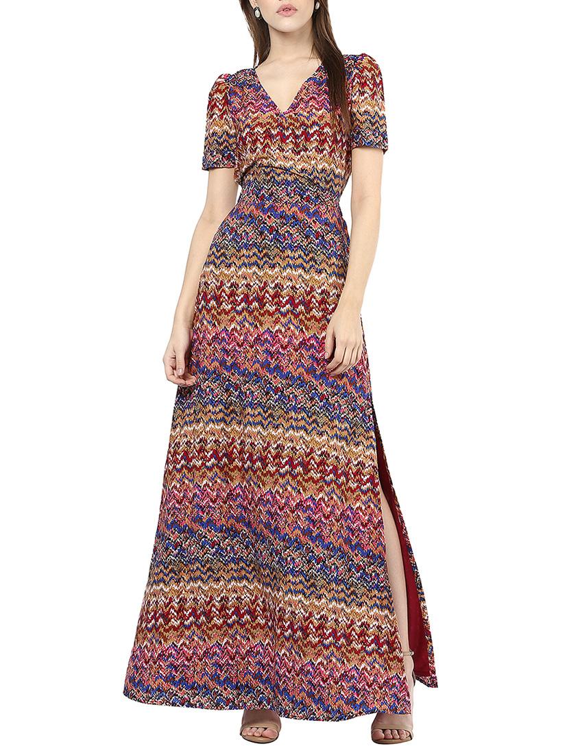 red crepe maxi dress - 13741081 - Zoom Image - 1
