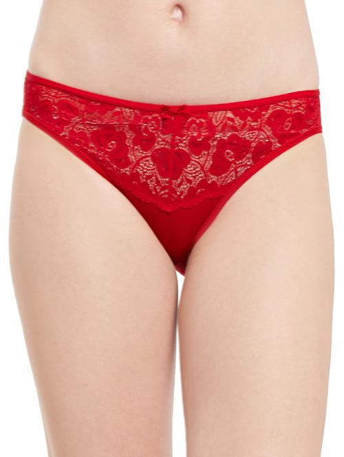 bow patch floral lace bikini panty - 13744391 - Standard Image - 1