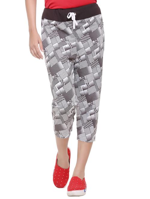 grey cotton capri - 13745455 - Standard Image - 1