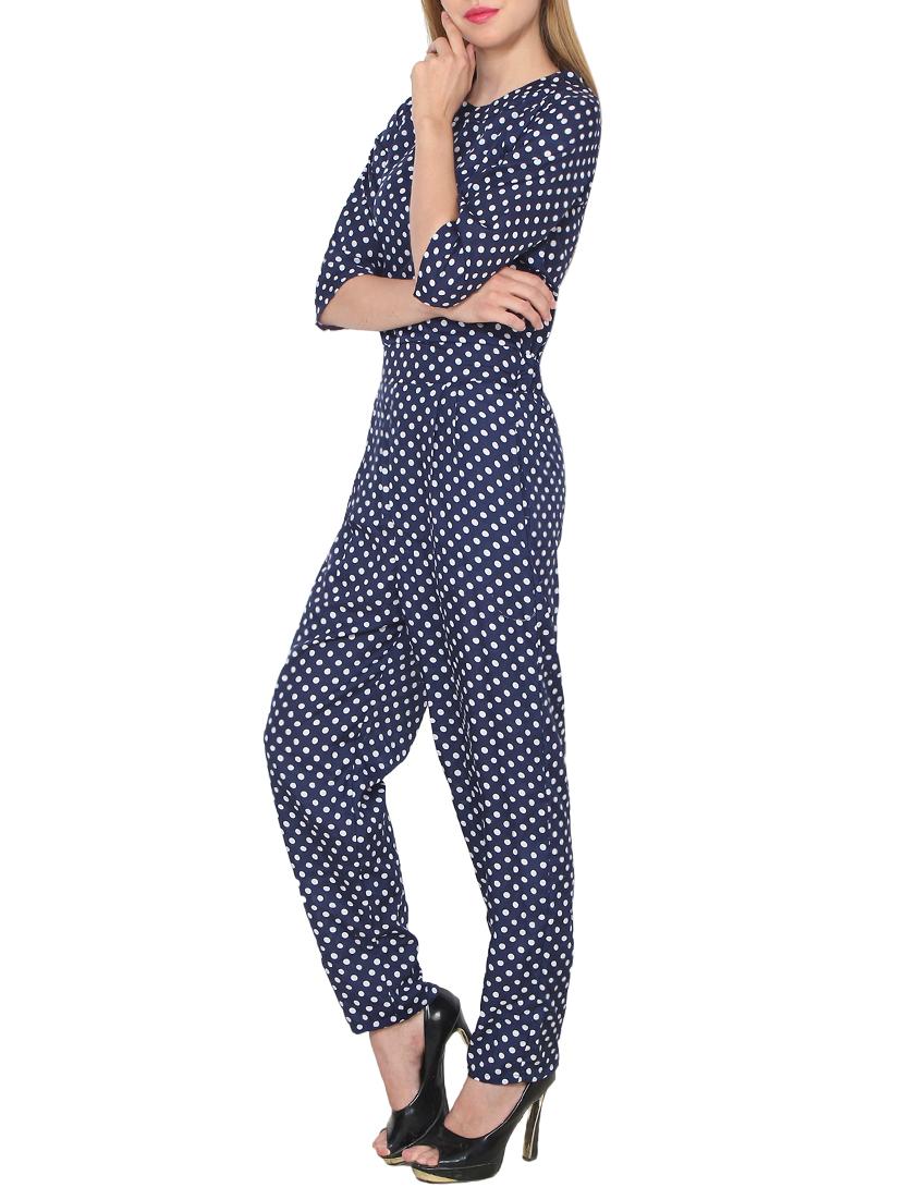 polka dotted full leg jumpsuit - 13745829 - Zoom Image - 2