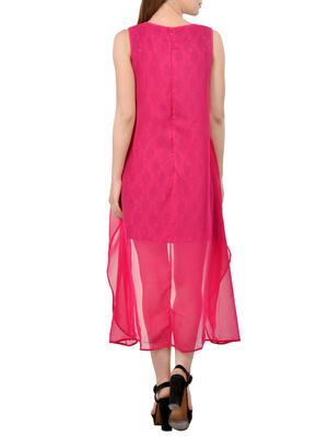 pink sheath dress with attached shrug - 13746577 - Standard Image - 3