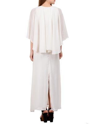 white cape sleeve maxi dress - 13746586 - Standard Image - 3