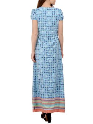 blue printed maxi dress - 13746587 - Standard Image - 3