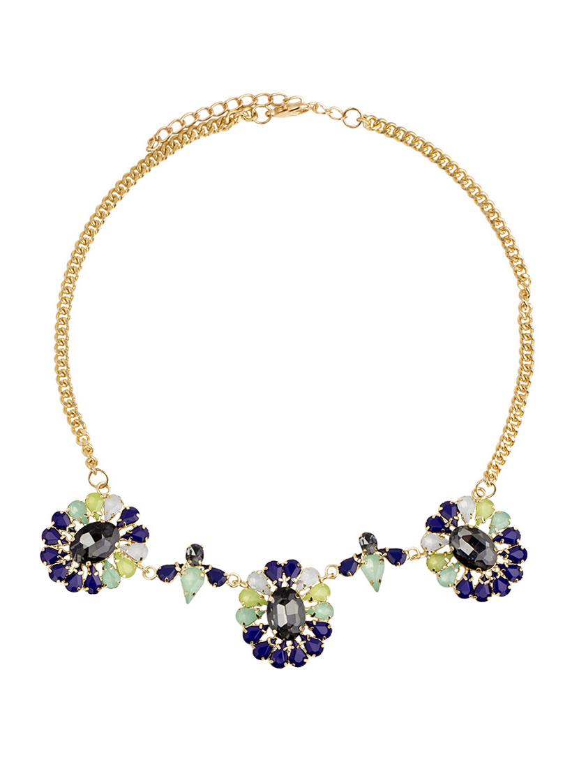 blue gold tone short necklace - 13746704 - Zoom Image - 1