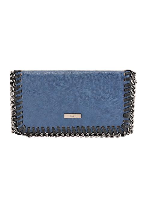 blue leatherette regular clutch - 13746730 - Standard Image - 1