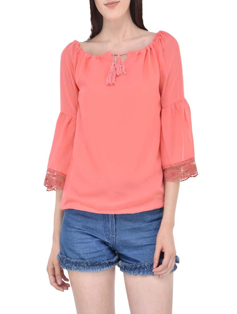 solid pink rayon top - 13747502 - Zoom Image - 1