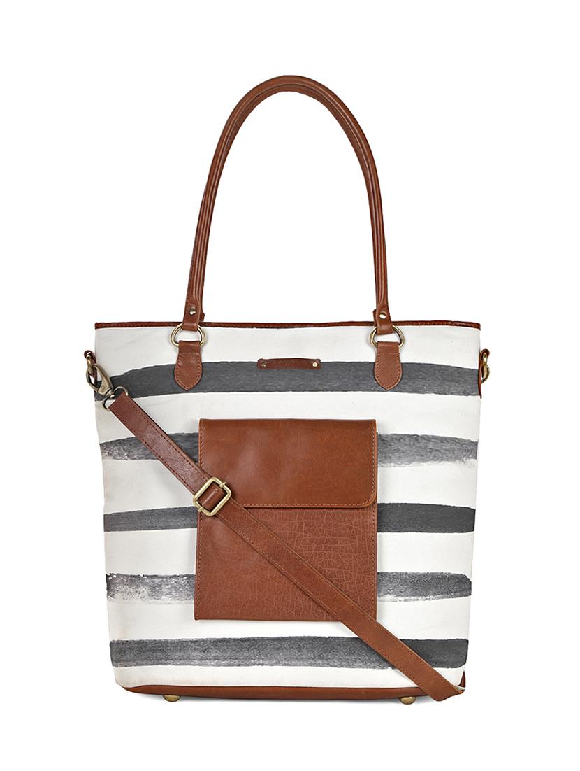 multi coloured canvas printed tote - 13748072 - Zoom Image - 1