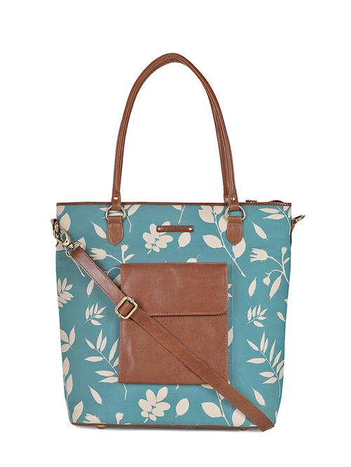 blue canvas printed tote - 13748075 - Standard Image - 1