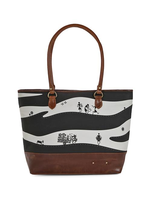 multi coloured canvas printed tote - 13748080 - Standard Image - 1