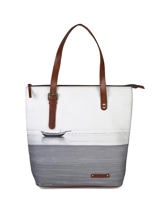multi coloured canvas printed tote - 13748087 - Standard Image - 1