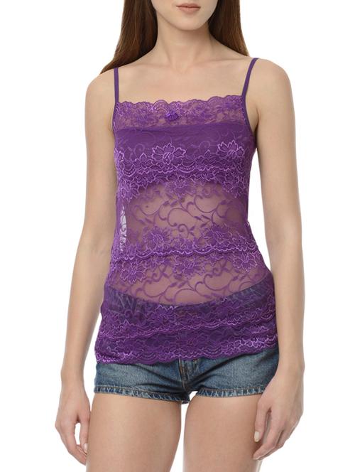sheer laced camisole - 13748142 - Standard Image - 1