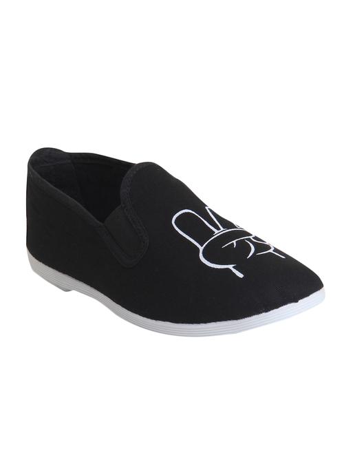 black canvas casual slipons - 13748339 - Standard Image - 1
