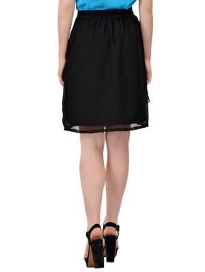 black georgette ruffle skirt - 13750288 - Standard Image - 3