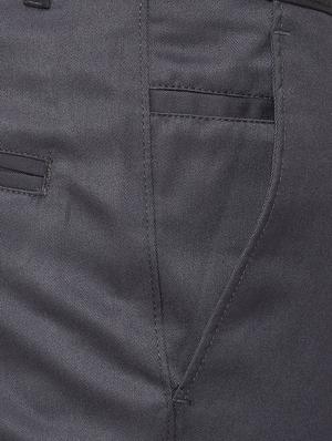 grey cotton flat front formal trouser - 13751368 - Standard Image - 4