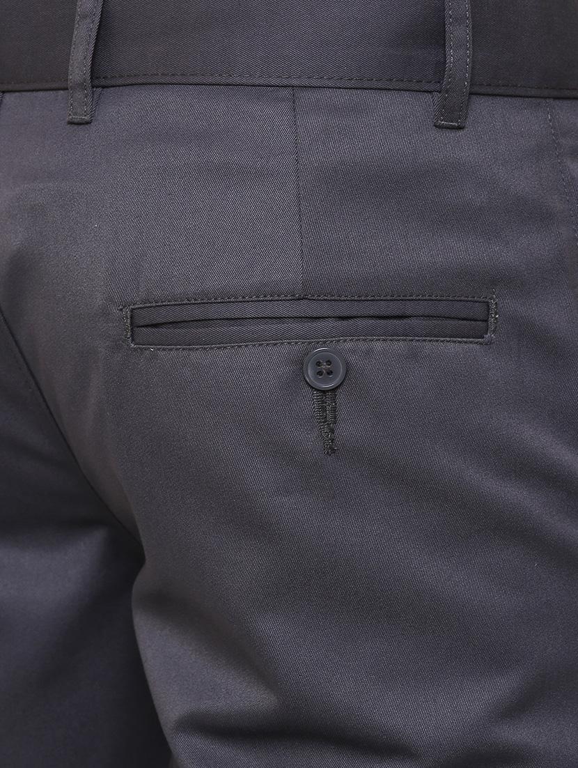 grey cotton flat front formal trouser - 13751368 - Zoom Image - 5