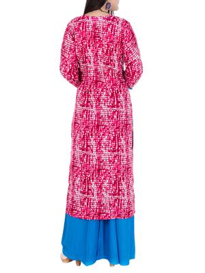 pink rayon embroidered straight kurta - 13753023 - Standard Image - 2