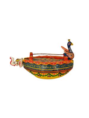 direct create wooden painted peacock inspired box - 13756242 - Standard Image - 3