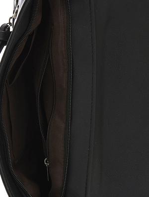 black leatherette regular sling bag - 13756896 - Standard Image - 3
