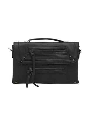 black leatherette regular sling bag - 13756896 - Standard Image - 5