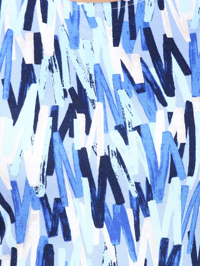 blue printed sheath dress - 13756991 - Zoom Image - 4