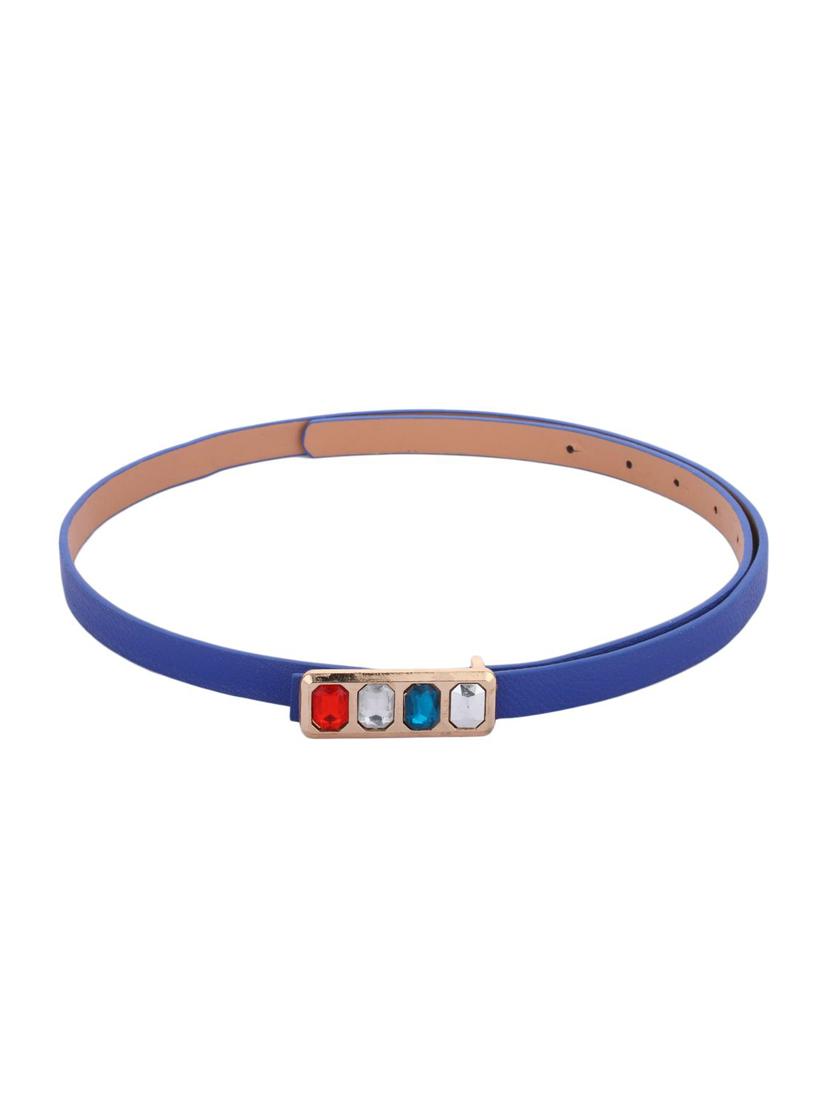 blue leatherette (pu belt - 13757200 - Zoom Image - 2