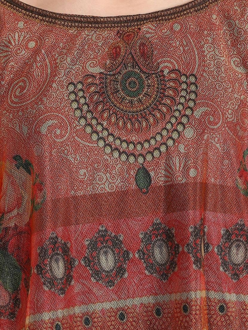 black crepe printed layered kurta - 13761492 - Zoom Image - 4