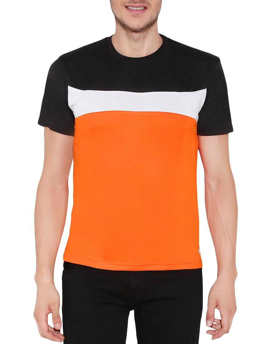 color block cotton t-shirt - 13763795 - Zoom Image - 1