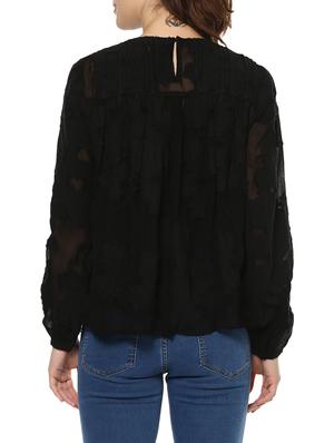 black viscose regular top - 13764687 - Standard Image - 3