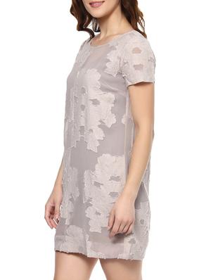 grey viscose shift dress - 13764711 - Standard Image - 2