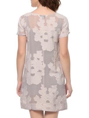 grey viscose shift dress - 13764711 - Standard Image - 3