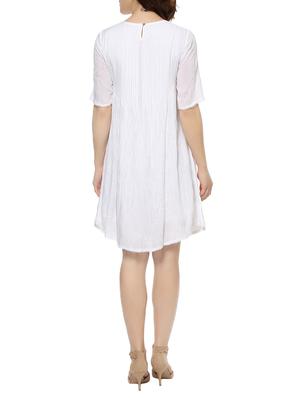 white viscose aline dress - 13764717 - Standard Image - 3
