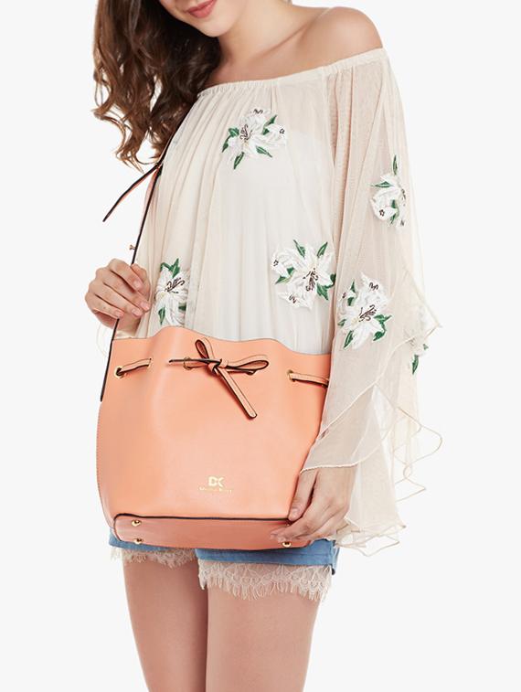pink leatherette hobo handbag - 13764787 - Zoom Image - 5