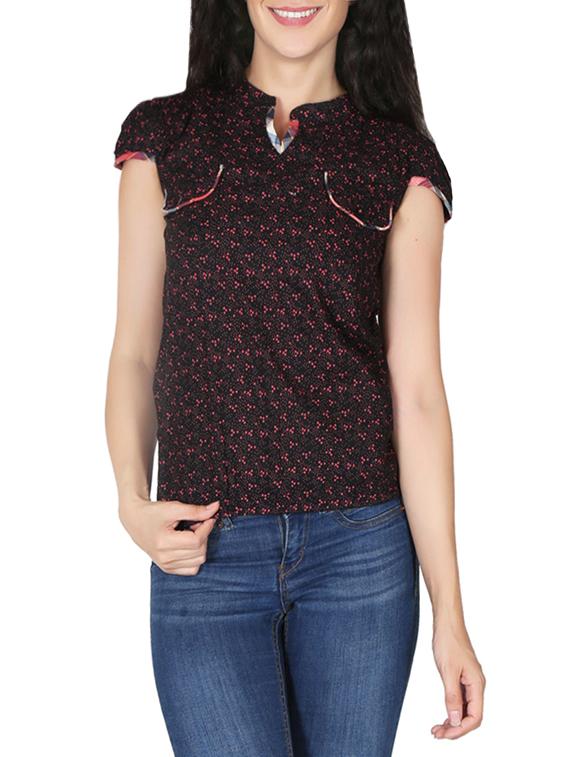 brown printed cotton top - 13766424 - Zoom Image - 1