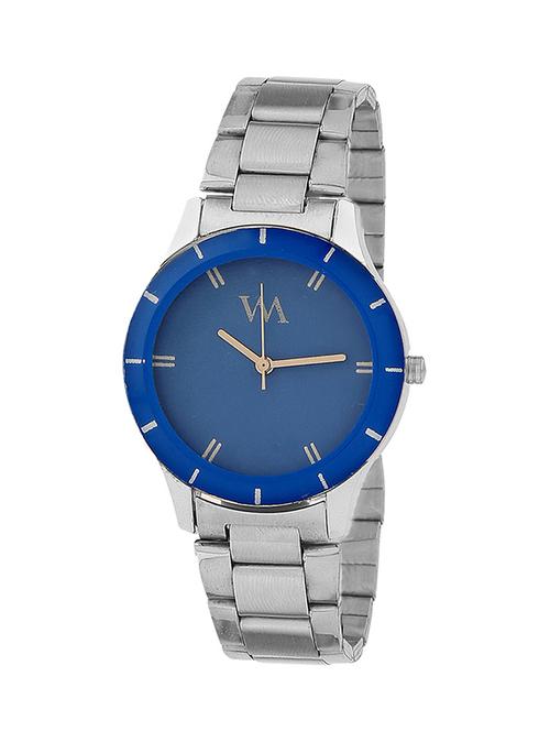 watch me silver metal blue dial watch for women wmal-147 - 13769131 - Standard Image - 1
