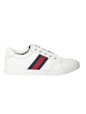 white leatherette lace up sneaker - 13769752 - Standard Image - 2