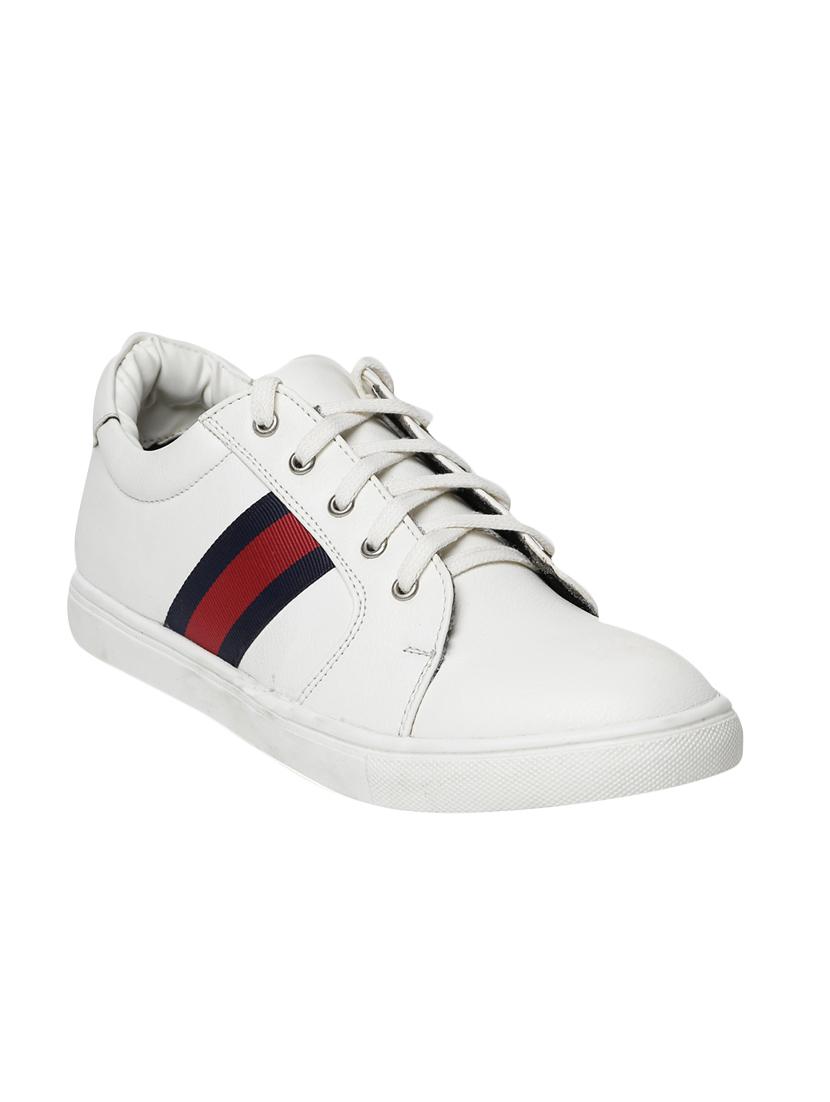 white leatherette lace up sneaker - 13769752 - Zoom Image - 1