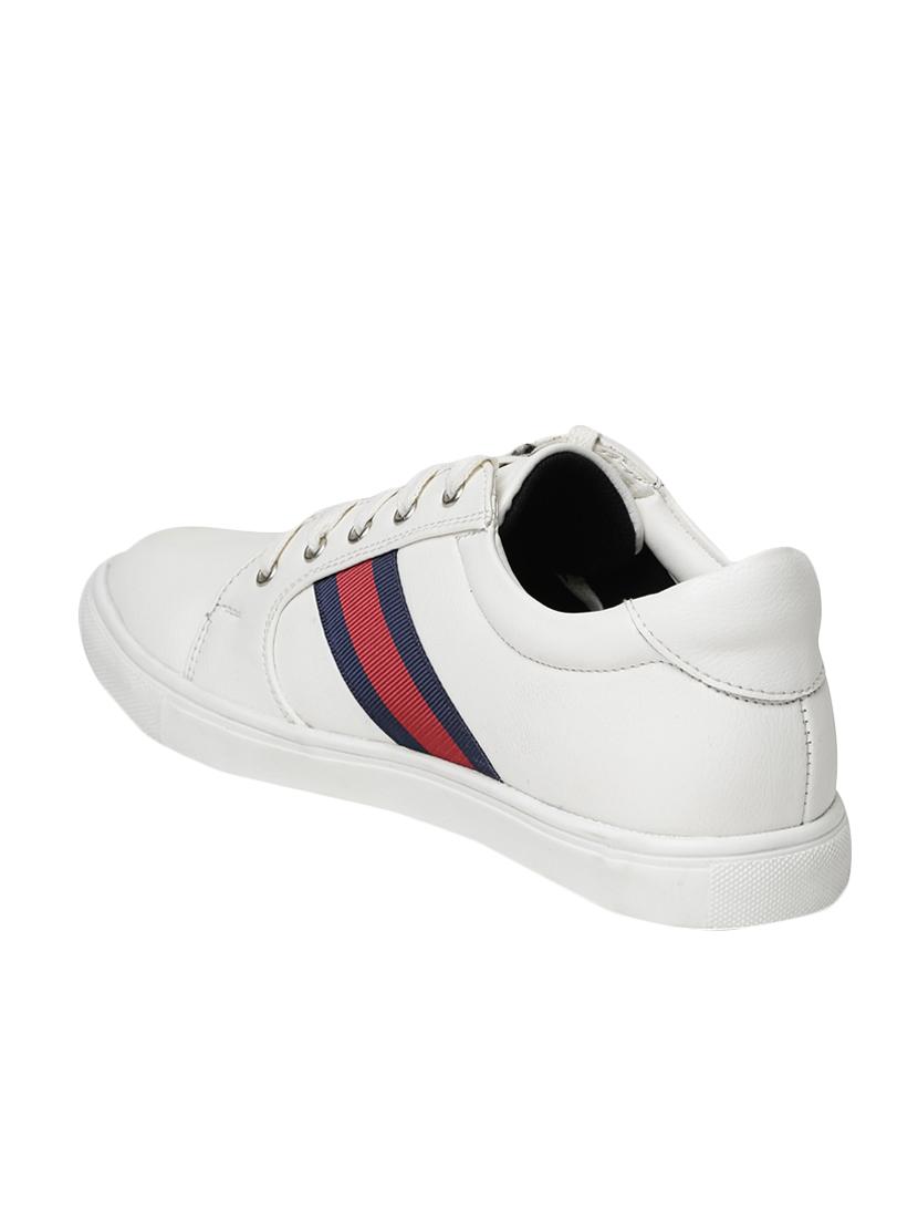 white leatherette lace up sneaker - 13769752 - Zoom Image - 3